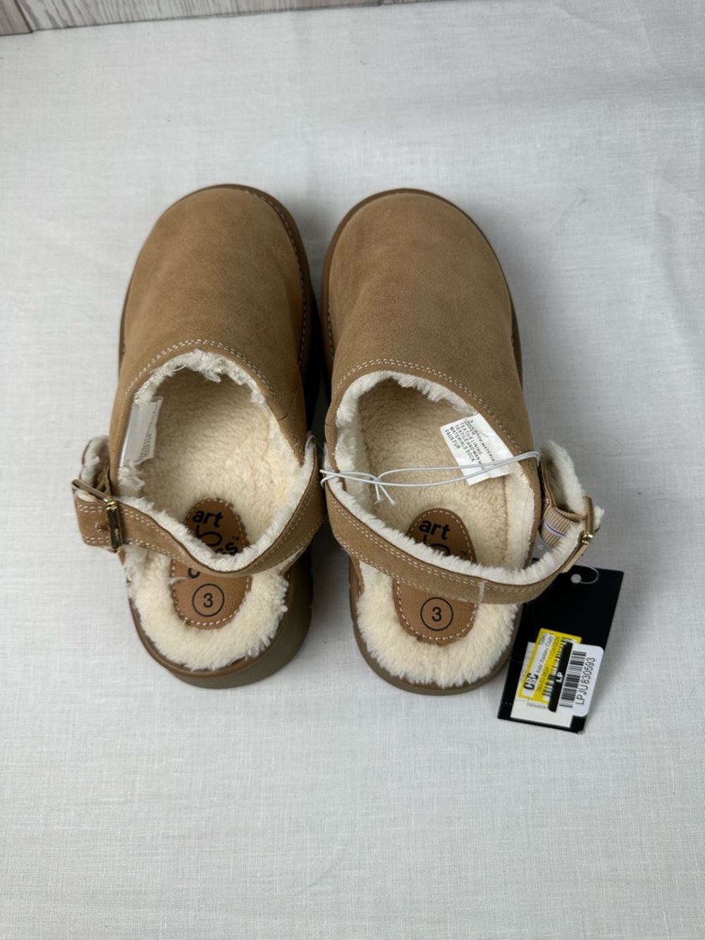 art class Tan Faux-Suede Shearling Slip-On Clog Mules - Picture 4 of 7
